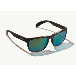 Bajio Swash Sunglasses Polarized in Dark Tortoise Gloss with Green Glass